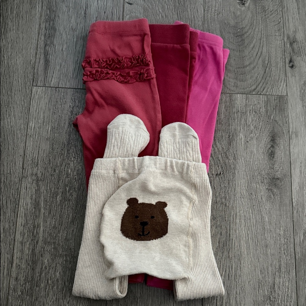 GAP Kids Leggings Set - Pink and Cream Good condition sz 18-24